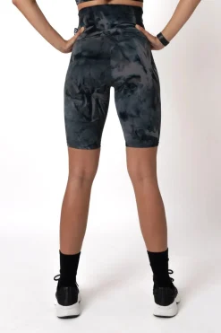 Dark and Moody Tie Dye Body Contouring - Extra High Waisted Long Shorts
