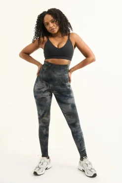Dark and Moody Tie Dye Body Contouring - Extra High Waisted Leggings