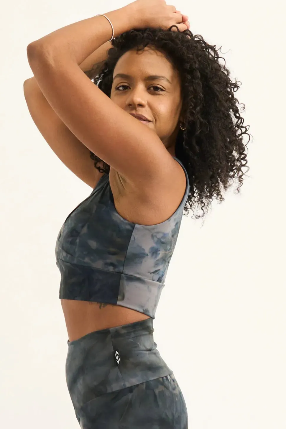 Dark And Moody Tie Dye Body Contouring - Reversible Comfort Crop Top