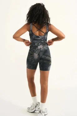 Dark and Moody Tie Dye Body Contouring - High Waisted Booty Shorts