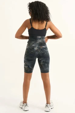 Dark and Moody Tie Dye Body Contouring - Extra High Waisted Long Shorts