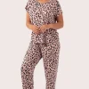 Dusty Pink Leopard Mania Modal - Lounge Pant