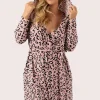 Dusty Pink Leopard Mania Modal - Lounge Robe