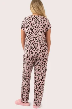 Dusty Pink Leopard Mania Modal - Lounge Pant