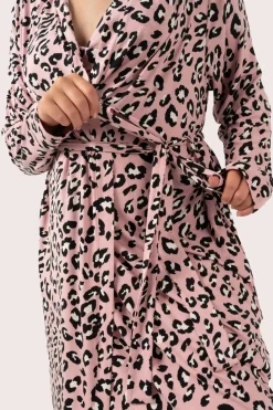 Dusty Pink Leopard Mania Modal - Lounge Robe