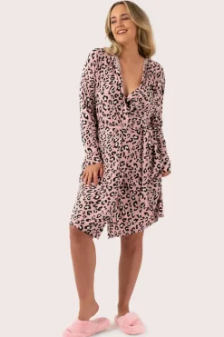 Dusty Pink Leopard Mania Modal - Lounge Robe