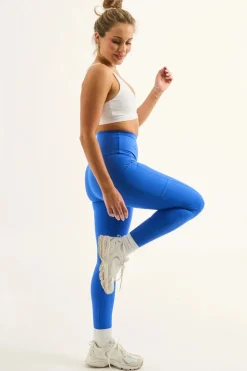 Electric Blue Body Contouring - Panel Pocket High Waisted Leggings