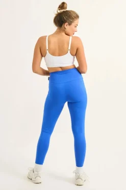 Electric Blue Body Contouring - Panel Pocket High Waisted Leggings