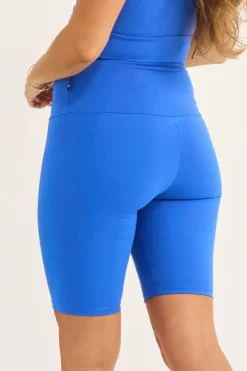 Electric Blue Body Contouring - High Waisted Long Shorts