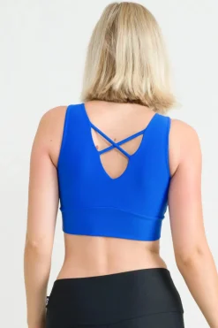 Electric Blue Performance - Reversible Comfort Crop Top