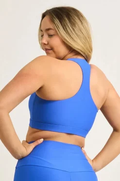 Electric Blue Performance - Deep V Crop