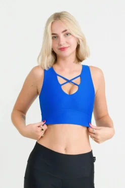 Electric Blue Performance - Reversible Comfort Crop Top