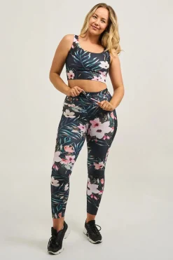 Exotic At Heart Performance - Panel Pocket Drawstring High Waisted Leggings