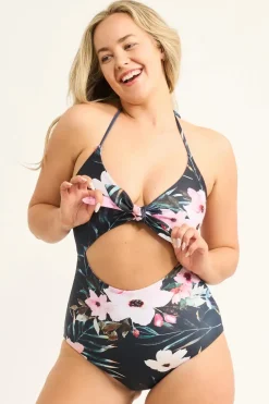 Exotic At Heart Silky - Reversible Bralette One Piece W/ Extra Coverage Bottoms