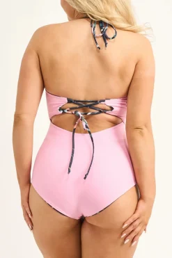 Exotic At Heart Silky - Reversible Bralette One Piece W/ Extra Coverage Bottoms
