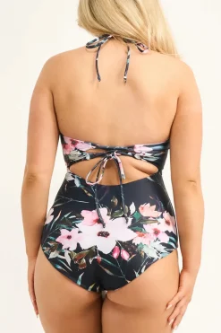 Exotic At Heart Silky - Reversible Bralette One Piece W/ Extra Coverage Bottoms