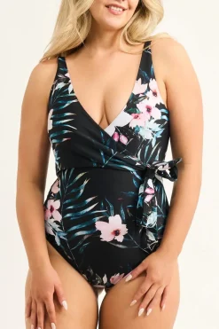Exotic At Heart Silky - Wrap One Piece W/ Extra Coverage Bottoms