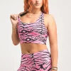 Fight Like A Tiger Pink Performance - T Back Comfort Crop Top