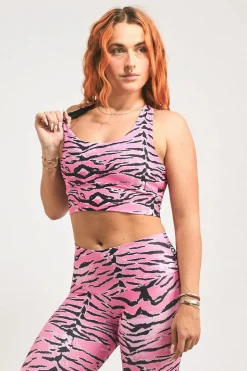 Fight Like A Tiger Pink Performance - T Back Comfort Crop Top