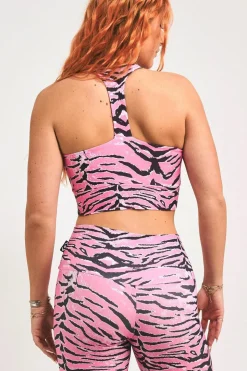 Fight Like A Tiger Pink Performance - T Back Comfort Crop Top