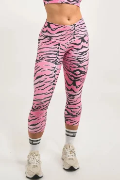 Fight Like A Tiger Pink Performance - High Waisted Capri Leggings