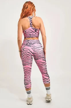 Fight Like A Tiger Pink Performance - High Waisted Capri Leggings