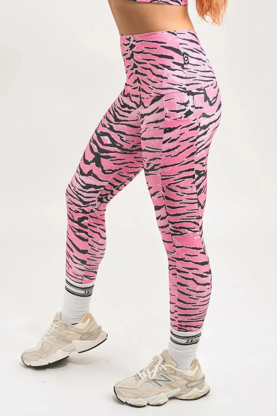 Fight Like A Tiger Pink Performance - Panel Pocket Extra High Waisted Leggings