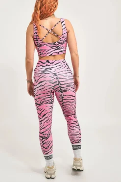 Fight Like A Tiger Pink Performance - Panel Pocket Extra High Waisted Leggings
