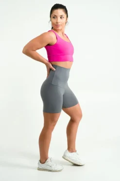 Grey Body Contouring - Extra High Waisted Booty Shorts