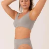 Grey Rib Seam Free - High Waist Bikini Briefs