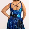 Imagine Nation Silky - Scoop Neck Comfort Crop Midi Dress W/ Pockets