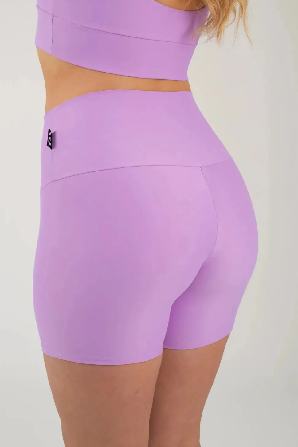 Lilac Performance - High Waisted Booty Shorts