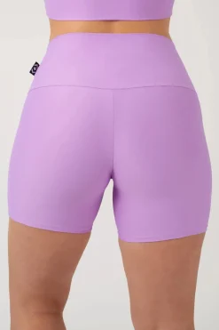 Lilac Performance - High Waisted Booty Shorts