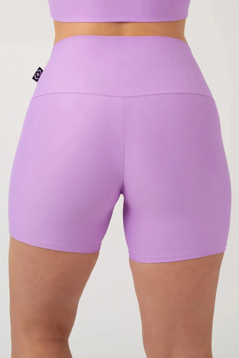 Lilac Performance - High Waisted Booty Shorts