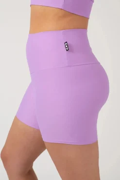 Lilac Performance - High Waisted Booty Shorts