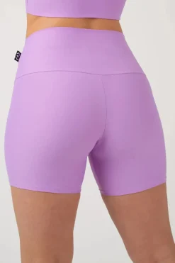 Lilac Performance - High Waisted Booty Shorts