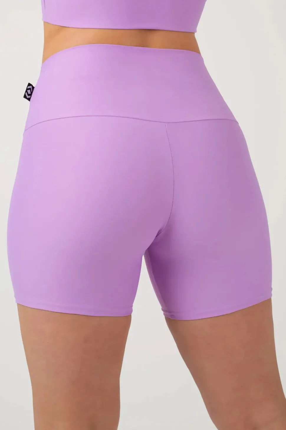 Lilac Performance - High Waisted Booty Shorts