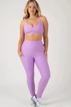 Lilac Performance - Panel Pocket Extra High Waisted Leggings