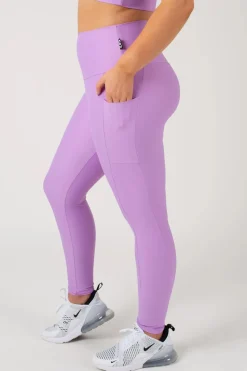 Lilac Performance - Panel Pocket High Waisted Leggings