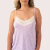 Lilac Spot Modal - Lace Trim Cami