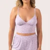 Lilac Spot Modal - Lace Trim Short