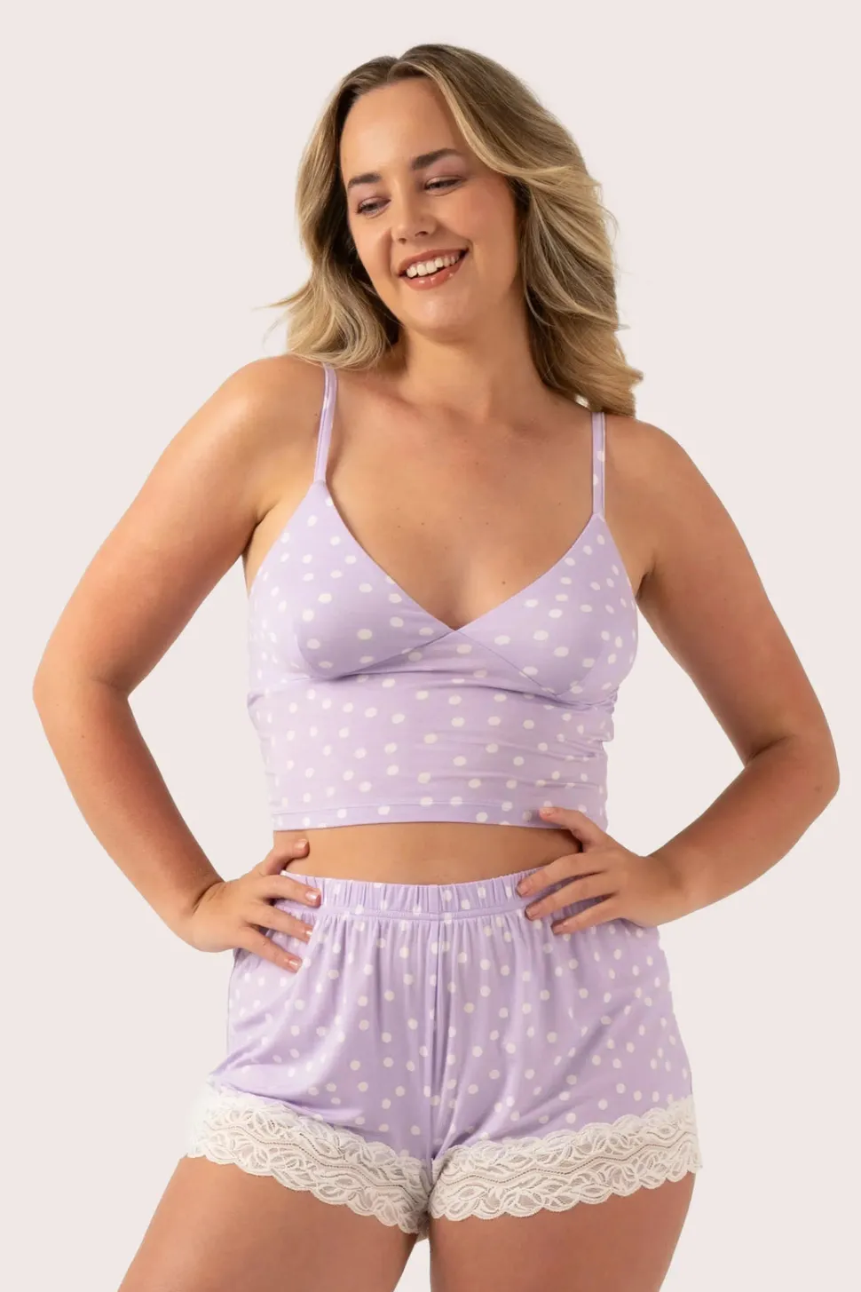 Lilac Spot Modal - Lounge Bralette