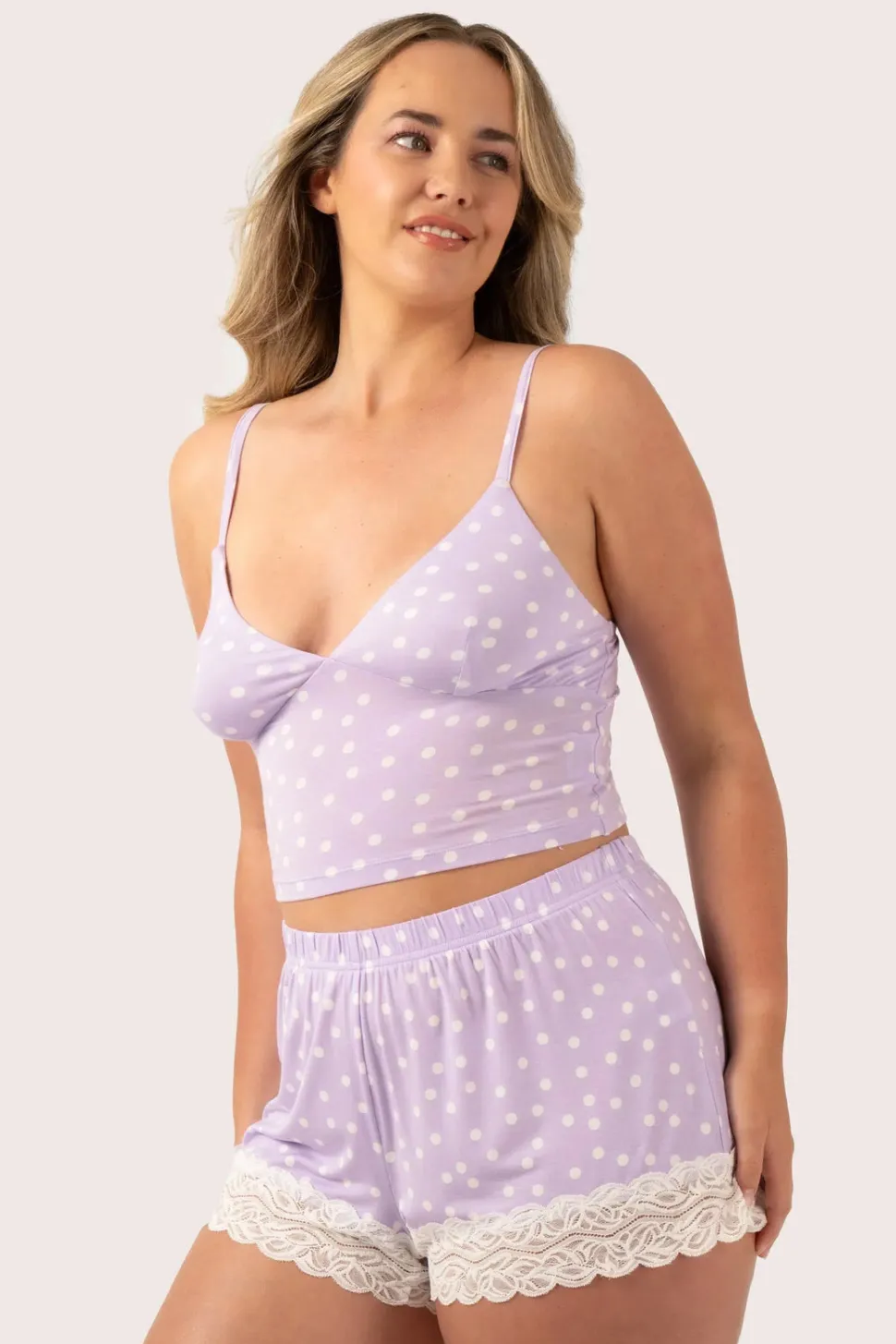 Lilac Spot Modal - Lounge Bralette