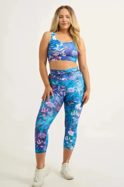 Mermaid Mafia Performance - Panel Pocket Drawstring Capri Leggings