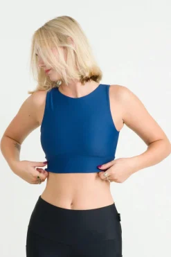 Navy Performance - Reversible Comfort Crop Top