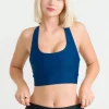 Navy Performance - T Back Comfort Crop Top