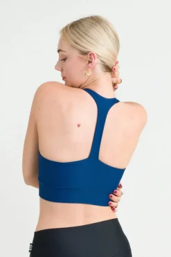 Navy Performance - T Back Comfort Crop Top