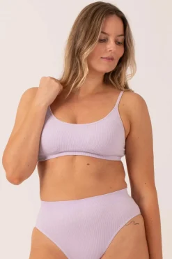 Pastel Lilac Rib Seam Free - Strappy Bralette