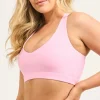 Pastel Pink Performance - Deep V Crop