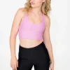 Pastel Pink Performance - T Back Comfort Crop Top